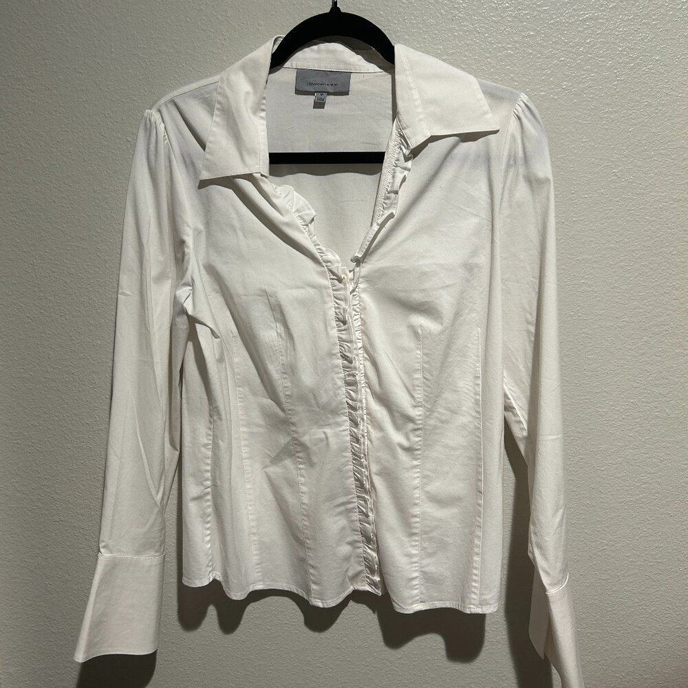 Classiques Entier white blouse with hidden buttons size M